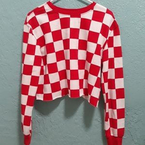 Fleece Checkered Long Sleeve